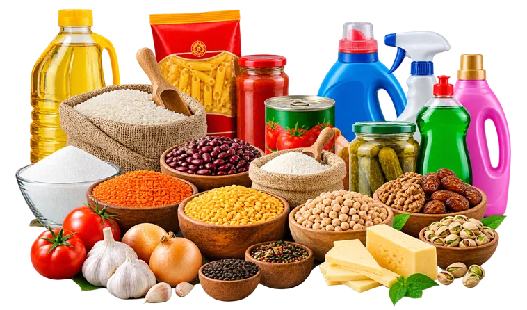 فروش بنکداری مواد غذایی و شوینده